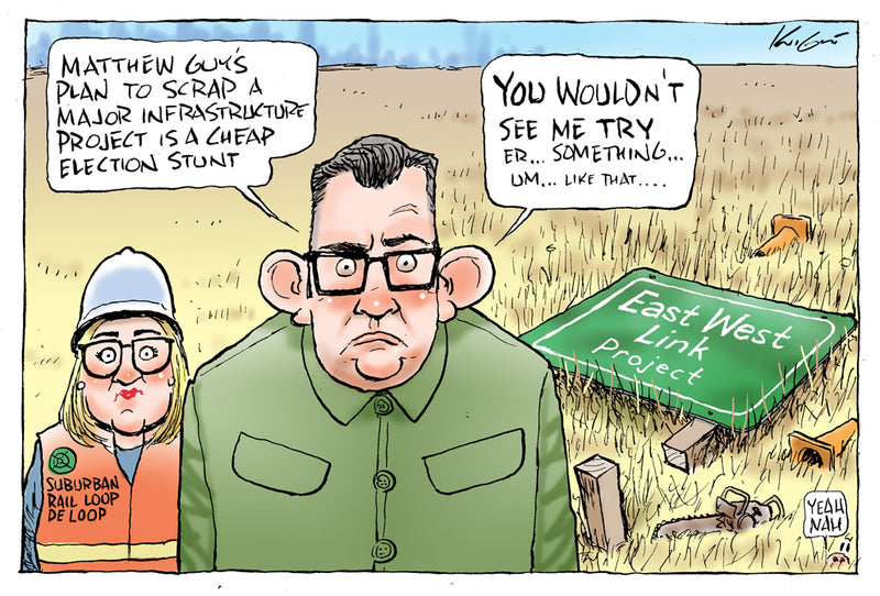 You wouldn't see me do that! | Australian Political Cartoon